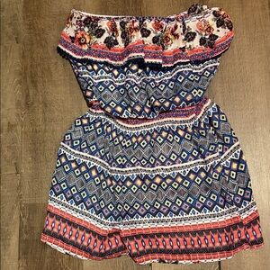 Jolt Chic Floral and Geo-Patterned Romper Great for Music Fests and Concerts